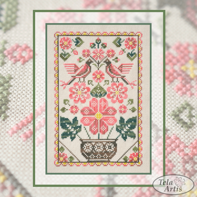 Mallow by Tela Artis Tree of life series Cross stitch embroidery kit