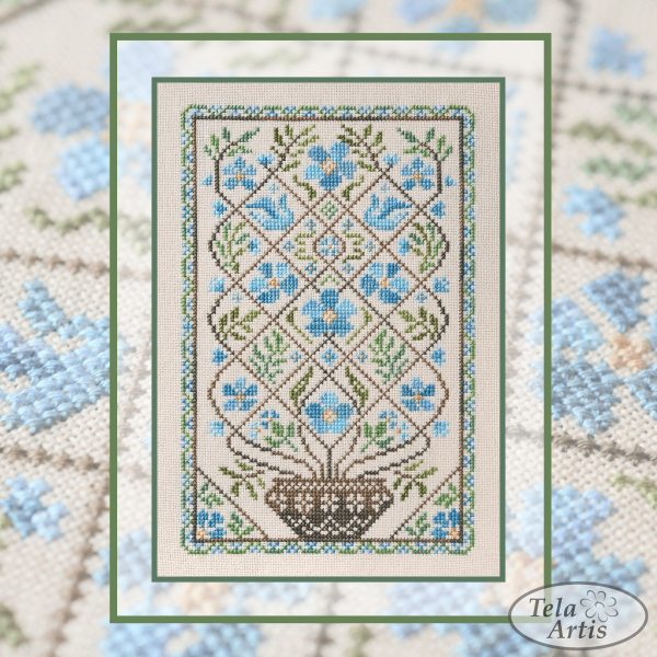 Periwhinkle by Tela Artis Tree of life series Cross stitch embroidery kit