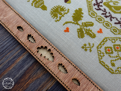 Frame &quot;Autumn&quot; by Primitive and Wood (P&amp;W) Designer embroidery accessories