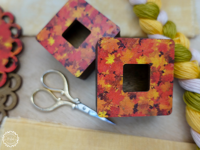Maple Dance Magnet Thread Bin by Primitive and Wood (P&amp;W) Designer embroidery accessories