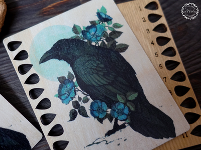 November crow Thread organizer by Primitive and Wood (P&amp;W) Designer embroidery accessories