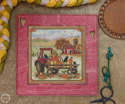 Hearts Frame for Mill Hill by Primitive and Wood (P&amp;W) Designer embroidery accessories