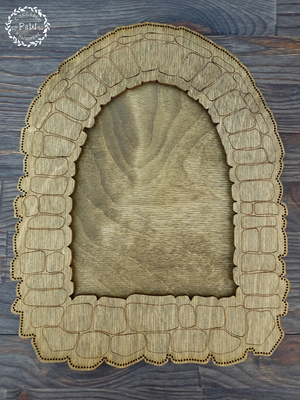 Triple frame &quot;Stone window&quot; by Primitive and Wood (P&amp;W) Designer embroidery accessories