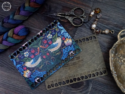 Strawberry Thief  by William Morris Limited Edition Floss Organizer by Primitive and Wood (P&amp;W) Designer embroidery accessories