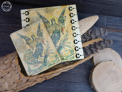 Alkonost, the Slavic Bird of Paradise Floss Organizer by Primitive and Wood (P&amp;W) Designer embroidery accessories
