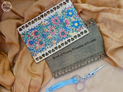 Florentine Book of Hours: Doves (c. 1470–1480) Floss Organizer by Primitive and Wood (P&amp;W) Designer embroidery accessories
