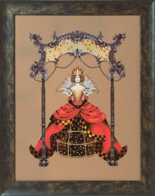 The Queen Bee by Mirabilia Designs 2020 designer Nora Corbett Counted cross stitch pattern, Embellishment Pack