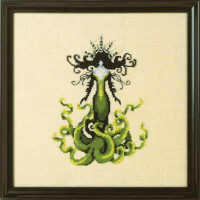 Sea Witch - Bewitching Pixies by Nora Corbett 2021 (designer Mirabilia Designs) Cross stitch pattern and Embellishment Pack