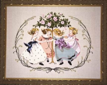 Ring Around The Rose Tree by Mirabilia Designs 2004 designer Nora Corbett Cross stitch pattern