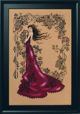 Lady of Mystery by Mirabilia Designs 2017 designer Nora Corbett Cross stitch pattern and embellishment pack