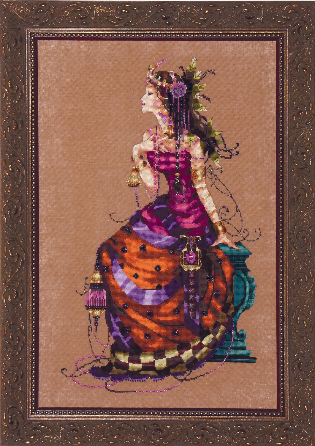Gypsy Queen by Mirabilia Designs 2015 designer Nora Corbett Counted cross stitch pattern, Embellishment Pack