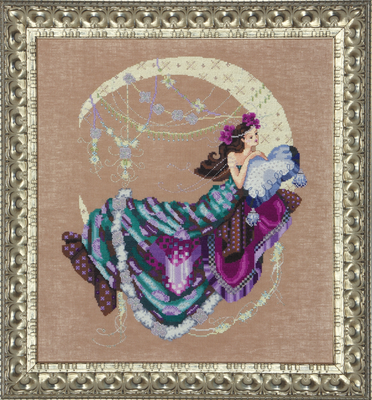 Moon Flowers by Mirabilia Designs 2015 designer Nora Corbett Magical Enchanting Counted cross stitch pattern, Embellishment Pack