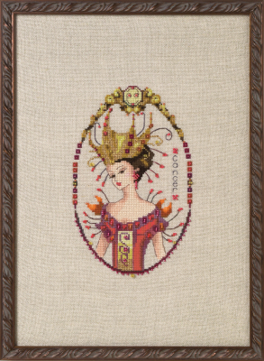 Cancer - Zodiac Girls by Nora Corbett 2021 (designer Mirabilia Designs) Cross stitch pattern, Embellishment Pack