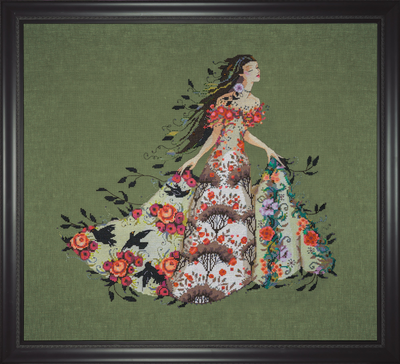 Blackbird by Mirabilia Designs 2023 designer Nora Corbett Counted cross stitch pattern, embellishment pack, thread set