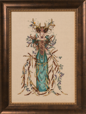 Cathedral Woods Goddess by Mirabilia Designs 2019 designer Nora Corbett Counted cross stitch pattern, Embellishment Pack