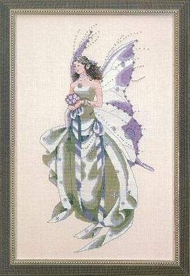 July&#39;s Amethyst Fairy by Mirabilia Designs 2001 Year of the Fairies Collection designer Nora Corbett Counted cross stitch pattern
