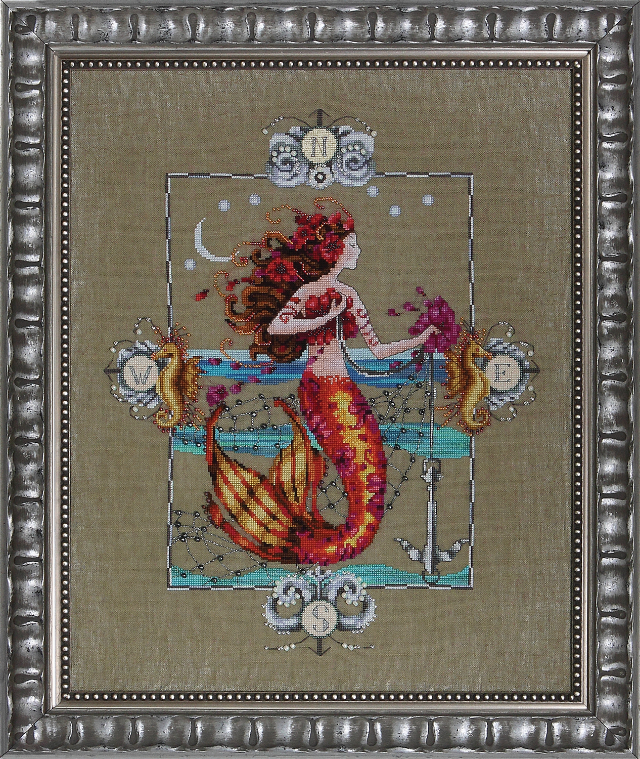 Gypsy Mermaid by Mirabilia Designs 2013 designer Nora Corbett Counted cross stitch pattern, Embellishment Pack