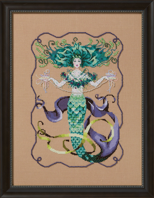 Madam Mermaid The Dreamers Collection by Mirabilia Designs 2025 designer Nora Corbett Counted cross stitch pattern, Embellishment pack