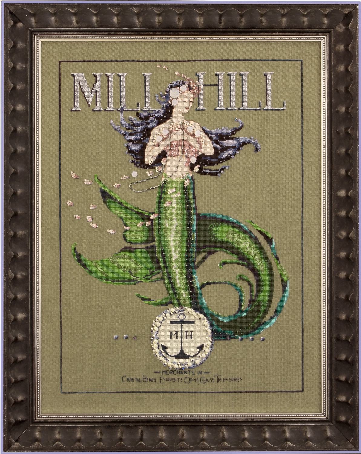 Merchant Mermaid by Mirabilia 2011 designer Nora Corbett. Counted cross stitch pattern, Embellishment Pack