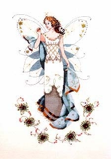 May’s Emerald Fairy by Mirabilia Designs 2000 Year of the Fairies Collection designer Nora Corbett Counted cross stitch pattern