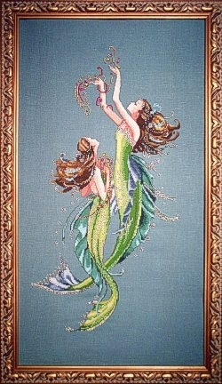 Mermaids Of The Deep Blue by Mirabilia Designs 2005 designer Nora Corbett Counted cross stitch pattern