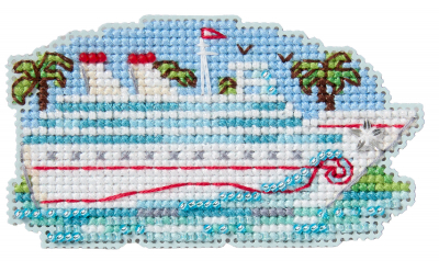 Winter Cruise by Mill Hill 2025 Seasonal Ornament Winter Holiday Series Bead Cross Stitch Kit