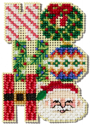 Ho Ho Ho by Mill Hill 2025 Seasonal Ornament Winter Holiday Series Bead Cross Stitch Kit