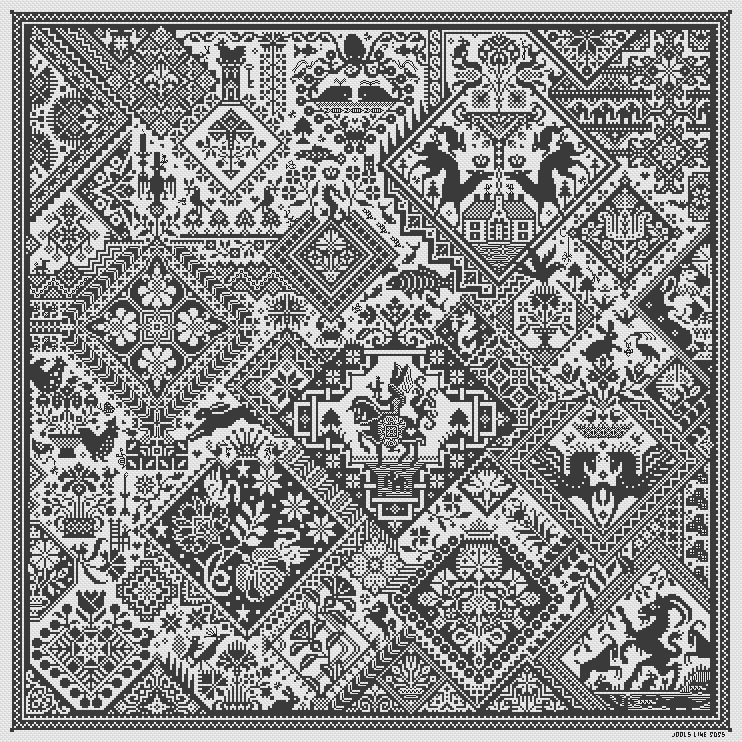 Act of God by Long Dog Samplers Mono Collection Counted cross stitch pattern