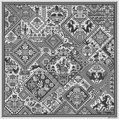 Act of God by Long Dog Samplers Mono Collection Counted cross stitch pattern