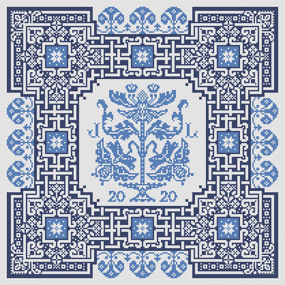 Jouissance by Long Dog Samplers Geometric Collection Counted cross stitch pattern