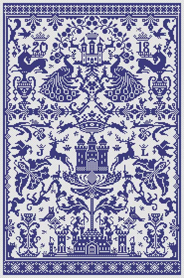 Turretz by Long Dog Samplers Mono Collection Counted cross stitch pattern