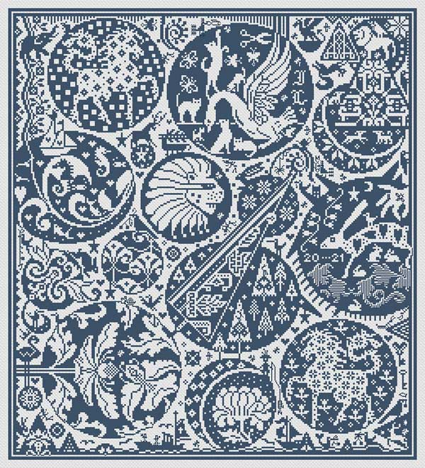 The New Normal by Long Dog Samplers Mono Collection Counted cross stitch pattern
