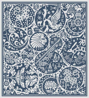 The New Normal by Long Dog Samplers Mono Collection Counted cross stitch pattern