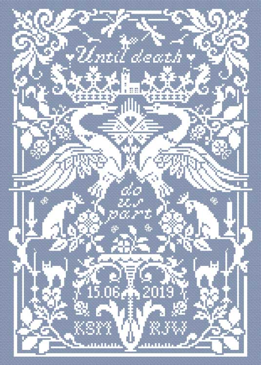 Forevermore by Long Dog Samplers Mono Collection Counted cross stitch pattern