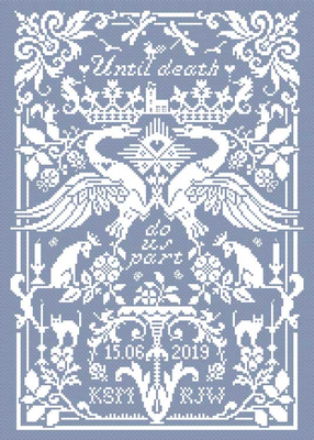 Forevermore by Long Dog Samplers Mono Collection Counted cross stitch pattern
