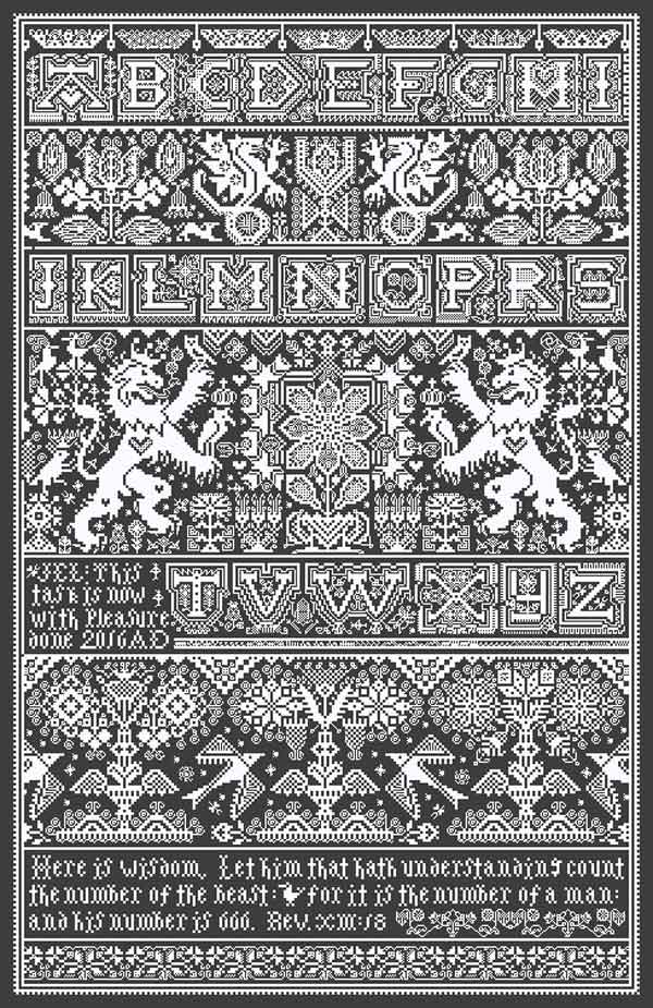 The Beast by Long Dog Samplers Band Collection Counted cross stitch pattern