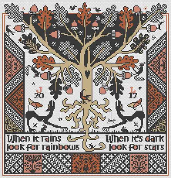 The Folly Tree by Long Dog Samplers Generic Collection Counted cross stitch pattern
