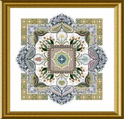 Hydrangea Autumn Fog Mandala by Chatelaine Designs 2012 Counted Cross Stitch pattern