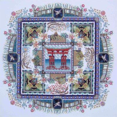 Japanese Garden Mandala by Chatelaine Designs 2008 Counted Cross Stitch pattern