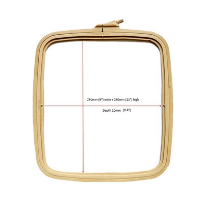 Square Plastic Hoops by Nurge Screwed Embroidery Hoops #4 Size 280 x 250mm ( 11&quot; x 10&quot;)