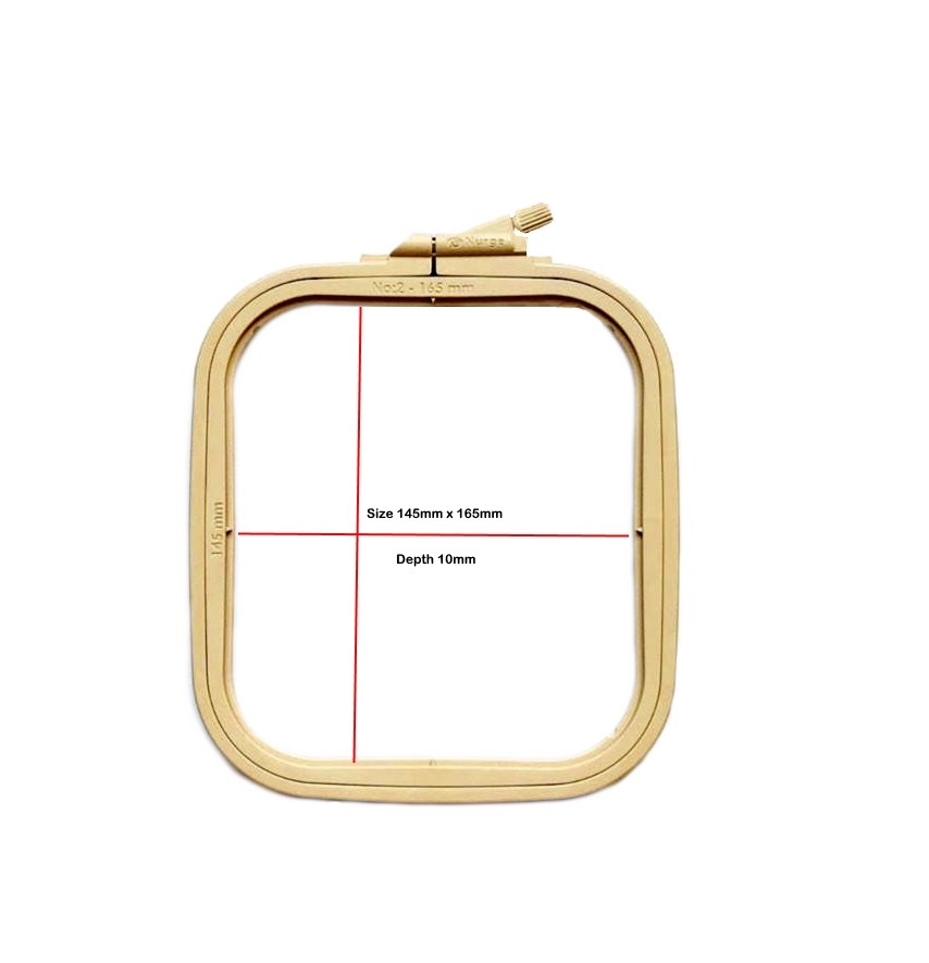 Square Plastic Hoops by Nurge Screwed Embroidery Hoops #2 Size 145 x 165mm ( 5.7&quot; x 6.5&quot;)