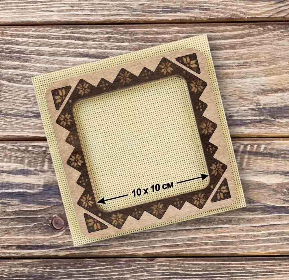 Magnetic embroidery hoops 10cm x 10cm or 3.9&quot;x3.9&quot; by Wonderland Crafts Wooden Hoop Frame on magnets  Perfect for Mill Hill embroidery!!!