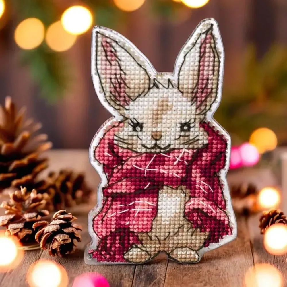 Bunny by Wonderland Crafts Cross stitch kit on a plastic base. Made in Ukraine