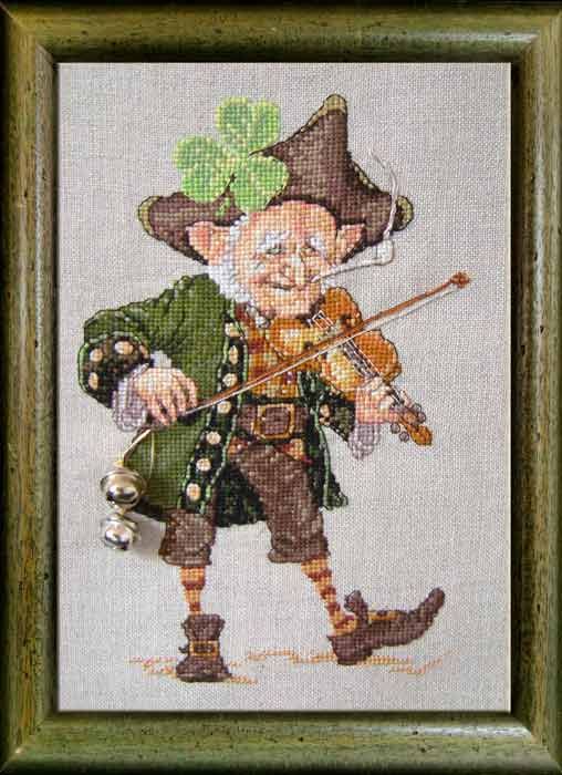 The Shamrock Fiddler (Le Violoniste au Trefle) by Nimuë Designer Annaïck Chauvel Fairytale counted cross stitch pattern