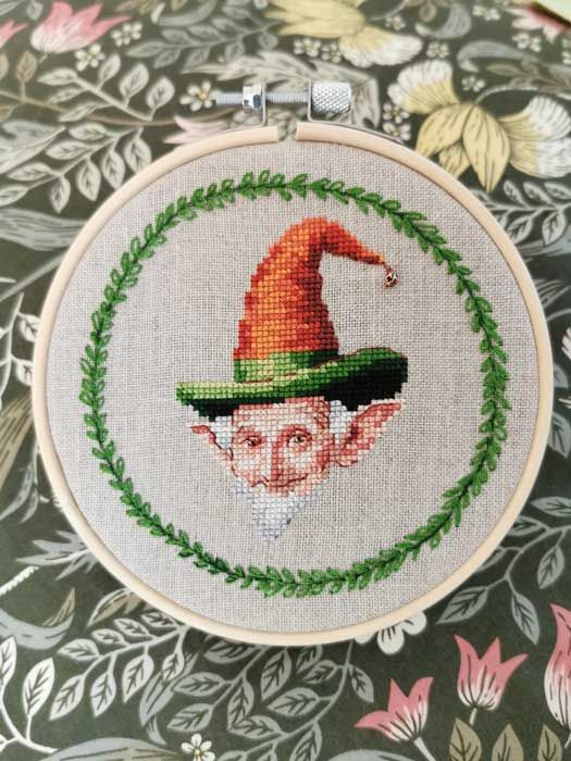 Mr. Bonnett by Nimuë Designer Annaïck Chauvel Counted cross stitch printed pattern or kit