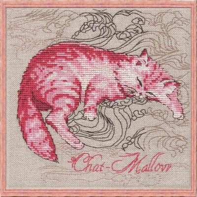 Chat-Mallow by Nimuë Designer Annaïck Chauvel Kitten counted cross stitch pattern