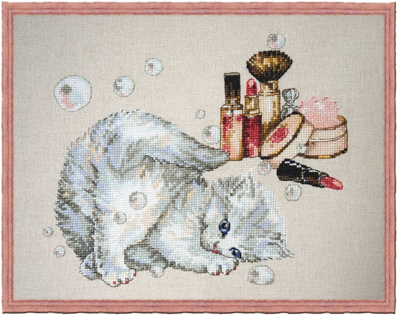 Chavonette by Nimuë Designer Annaïck Chauvel Kitten counted cross stitch pattern