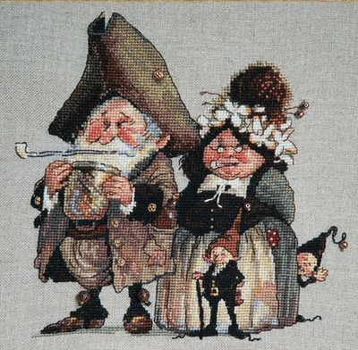 Moonshiners (Les Bouilleurs de Cru) by Nimuë Designer Annaïck Chauvel Fairytale counted cross stitch pattern or kit