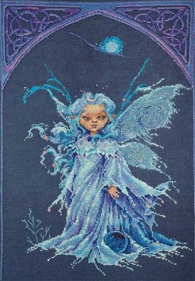 Winter Elf (Elfée De L’Hiver) by Nimuë Designer Annaïck Chauvel Fairy counted cross-stitch Mini-Kit (DMC floss not included) or pattern