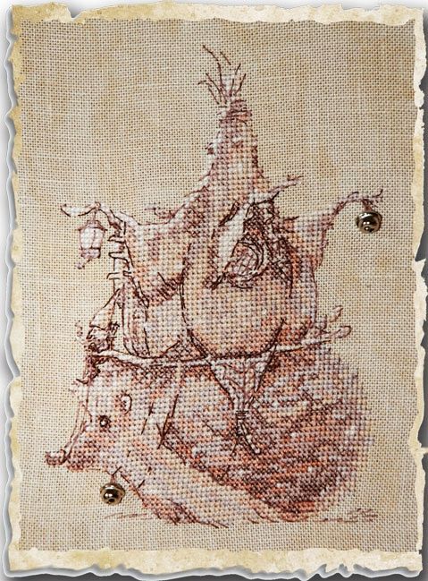 Hedgehog (Hérisson) by Nimuë Designer Annaïck Chauvel Fairytale counted cross stitch pattern